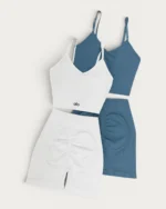 ست نیمتنه و شلوارک طرح الو | Alo Style Crop Top & Shorts Set - Image 4