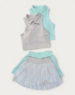 ست دوتیکه کراپ شورتک تنیسی جیم شارک اورجینال 108 | Gymshark Original 108 Tennis Crop and Shorts Set - Image 2