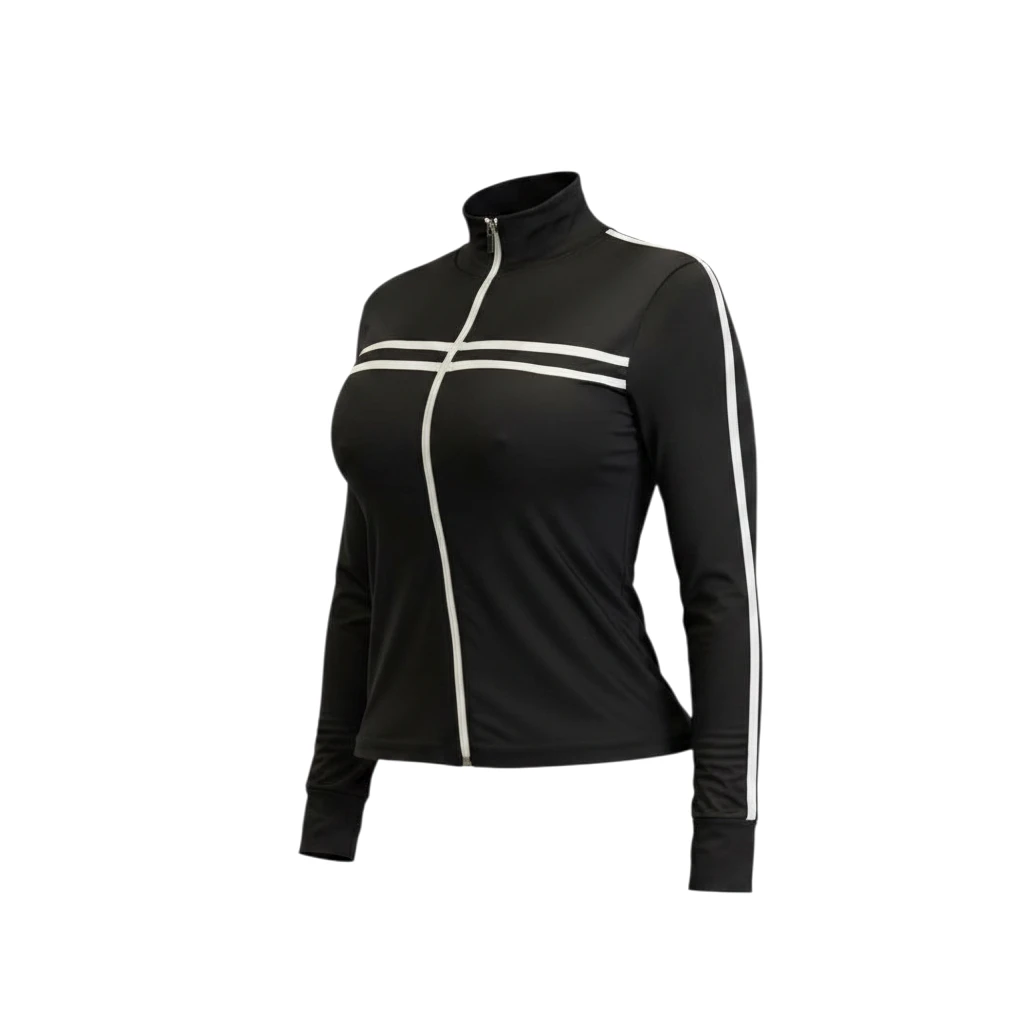 90sportland2-202605009 (Ghost Mannequin) سویشرت دو خط نایک مشکی | Nike Two-Stripe Sweatshirt - Image 1