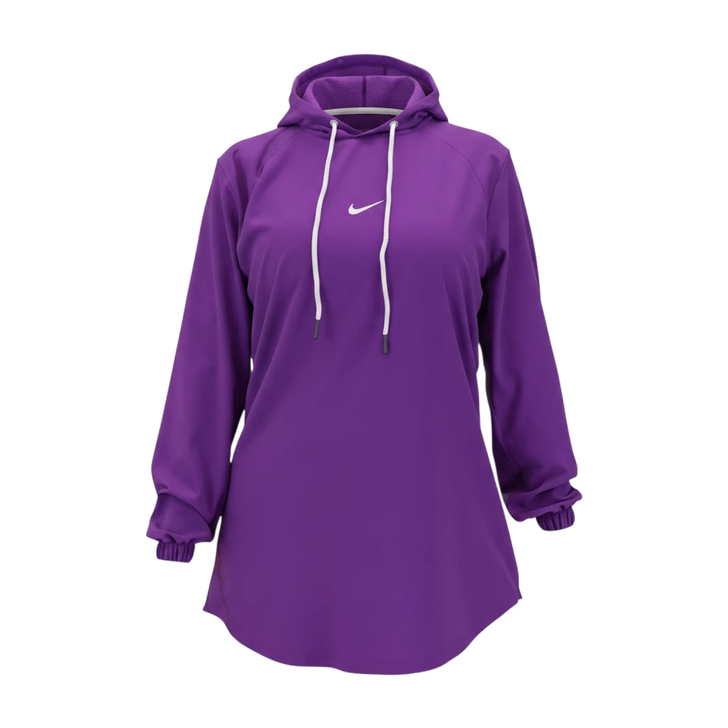 90sportland2-20260513-002901 (Ghost Mannequin)-Photoroom مانتو آیرو نایک قوارهدار کلاهدار بنفش | Nike Aero Hooded Oversized Mantle - Image 1