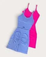 ست نیمتنه و شلوارک طرح الو | Alo Style Crop Top & Shorts Set - Image 3