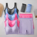 ست ورزشی گرم‌بالا نیم‌تنه و شرتک | High-Heat Sports Bra & Shorts Set - Image 2