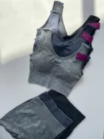 ست ورزشی گرم‌بالا نیم‌تنه و شرتک کد 3 | High-Heat Sports Bra & Shorts Set - Image 3