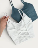 ست نیمتنه و شلوارک طرح الو | Alo Style Crop Top & Shorts Set - Image 5