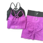 ست نیم تنه و شرتک شارک | Shark Sports Bra and Shorts Set - Image 3