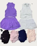 ست دوتیکه کراپ شورتک تنیسی جیم شارک اورجینال 108 | Gymshark Original 108 Tennis Crop and Shorts Set - Image 5