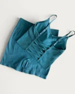ست نیمتنه و شلوارک طرح الو | Alo Style Crop Top & Shorts Set - Image 6