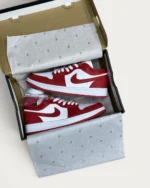 نایک جردن وان سفید قرمز | Jordan 1 Low WHITE RED - Image 3
