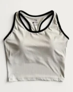 کراپ فلامنت کبریتی کاپدار | Laser-Ribbed Filament Crop Top - Image 3