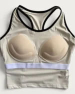 کراپ فلامنت کبریتی کاپدار | Laser-Ribbed Filament Crop Top - Image 2