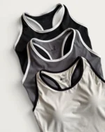 کراپ فلامنت کبریتی کاپدار | Laser-Ribbed Filament Crop Top
