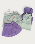 ست دوتیکه کراپ شورتک تنیسی جیم شارک اورجینال 108 | Gymshark Original 108 Tennis Crop and Shorts Set