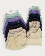 ست دوتیکه کراپ شورتک تنیسی جیم شارک اورجینال 108 | Gymshark Original 108 Tennis Crop and Shorts Set - Image 9