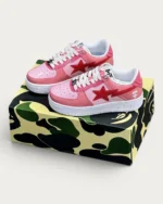 کتانی اسپرت لوکس بیپ استا صورتی | BAPE STA PINK - Image 2