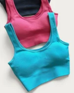ست کبریتی نیم‌تنه و شورتک وارداتی | Ribbed Top & Shorts Set - Image 3