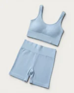 ست کبریتی نیم‌تنه و شورتک وارداتی | Ribbed Top & Shorts Set - Image 5